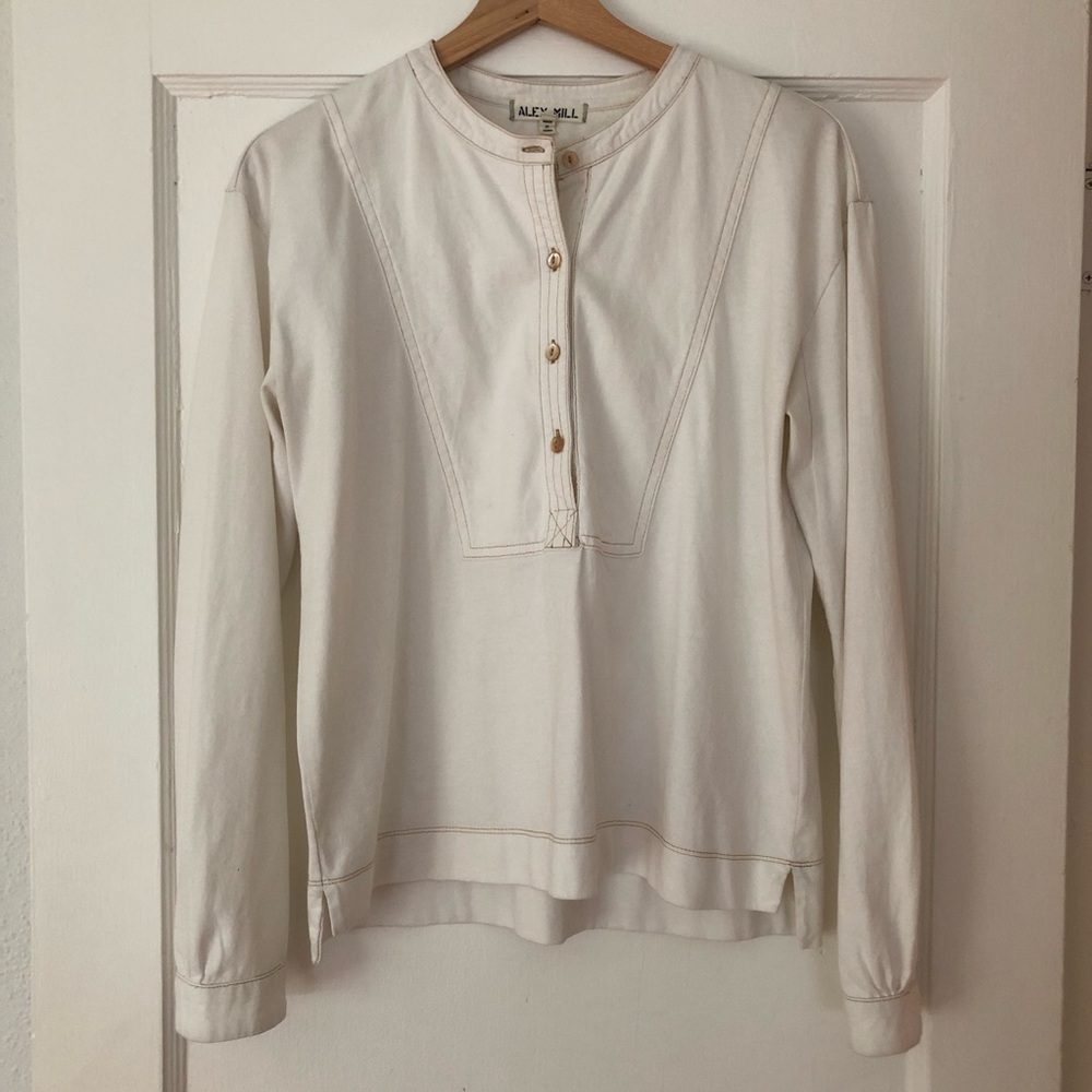 Alex Mill Henley Shirt White XS